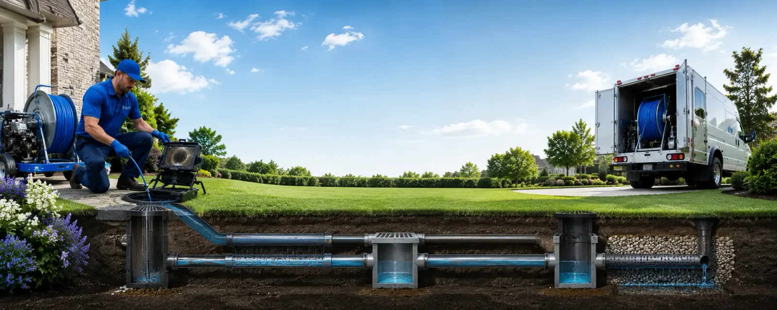 Outdoor drain cleaning information for Glencoe, CA